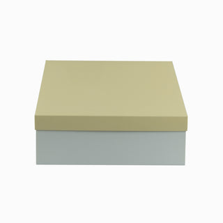 Cutie cadou Dreptunghi Pliat, 34x47x12 cm - Alb / Bronz
