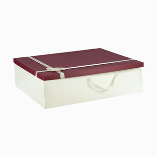 Cutie cadou Palarii Pliat, 70x60x20 cm - Bordo / Crem