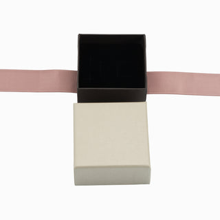 Cutie bijuterii Ribon Down R.D, 6.2x6.3x4 cm - Crem / Maro / Roz
