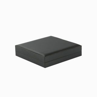 Cutie bijuterii Set Gama Piele, 17x17x4 cm - Negru / Gri