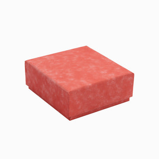 Cutie bijuterii Gama Diverse Culori Normal Paper, 8.5x9x3.8 cm - Corai / Alb