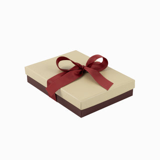 Cutie bijuterii Ribon Down R.D, 13x18x3.5 cm - Crem / Bordo