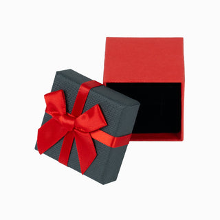 Cutie bijuterii Normal Paper, 5x5x4.5 cm - Negru / Rosu
