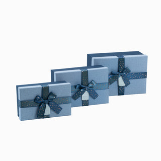 Cutie rigida cadou Rigid Set 3, 28.5x20x10 cm - Bleumarin / Bleu