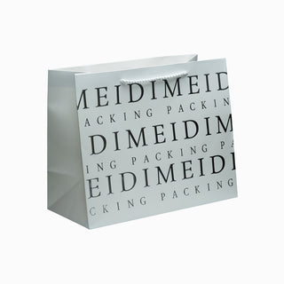 Punga cadou Cadou Meidi Embosaid, 32x26x15 cm - Alb / Argintiu
