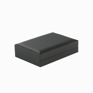 Cutie bijuterii Set Gama Piele, 11x16x4.5 cm - Negru / Gri