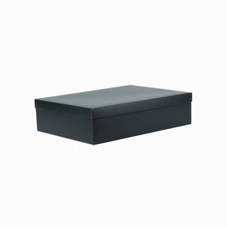Cutie cadou Dreptunghi Pliat, 34x47x12 cm - Negru / Bronz