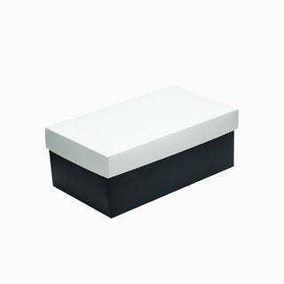 Cutie cadou Dreptunghi Pliat, 15.5x9x6 cm - Negru / Bronz