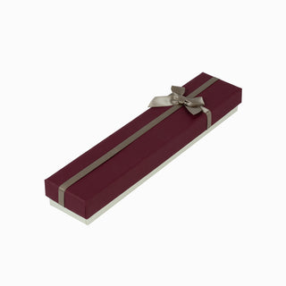 Cutie bijuterii Normal Paper, 21.5x4.5x3 cm - Bordo / Crem / Auriu