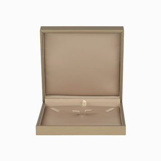 Cutie bijuterii Set Gama Piele, 16.5x16.5x4 cm - Auriu / Crem