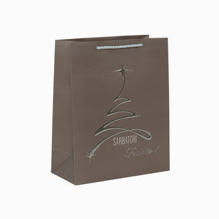 Punga cadou Cadou Sarbatori, 26x32x12 cm - Coffi / Argintiu