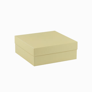 Cutie cadou Cub Pliat, 29.5x29.5x12 cm - Crem / Bronz
