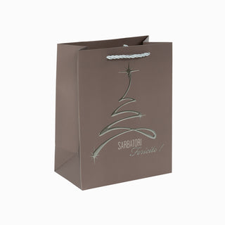 Punga cadou Cadou Sarbatori, 18x23x10 cm - Coffi / Argintiu