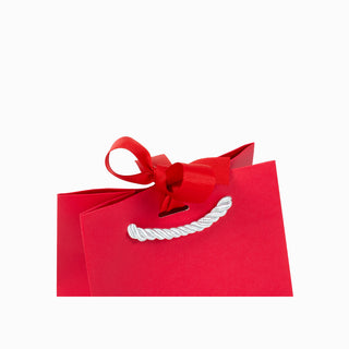 Punga cadou Cadou Texturat, 13x13x9 cm - Rosu / Argintiu