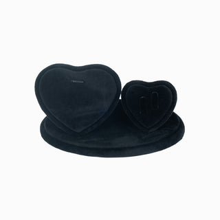 Suport bijuterii 2 Inimi, 18x10.5x9 cm - Negru