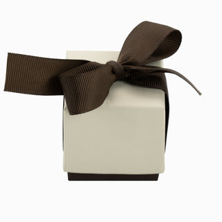Cutie bijuterii Ribon Down R.D, 5x5x5 cm - Crem / Maro