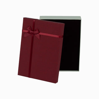 Cutie bijuterii Normal Paper, 13x18x3.5 cm - Bordo / Crem