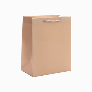 Punga Cadou Premium IUNI, Material Carton, Dimensiuni 17x17x11, Culoare Roz Pudra Cu Maner Roz