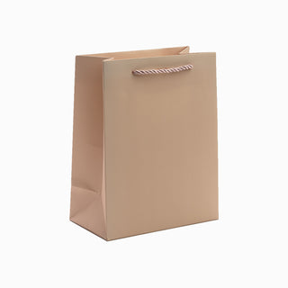 Punga Cadou Premium IUNI, Material Carton, Dimensiuni 18x23x10, Culoare Roz Pudra Cu Maner Roz