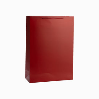 Punga Cadou Premium IUNI, Material Carton, Dimensiuni 50x70x20, Culoare Rosie Cu Maner Rosu