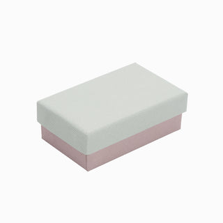 Cutie bijuterii din carton pentru cercei sau pandantiv, 5x8x3 cm, crem cu roz