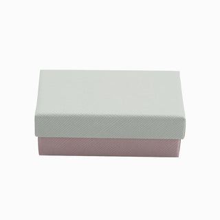 Cutie bijuterii din carton pentru cercei sau pandantiv, 5x8x3 cm, crem cu roz