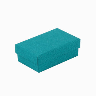 Cutie bijuterii din carton pentru cercei sau pandantiv, 5x8x3 cm, turcoaz