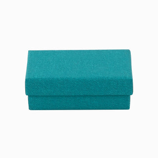Cutie bijuterii din carton pentru cercei sau pandantiv, 5x8x3 cm, turcoaz
