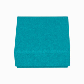 Cutie bijuterii din carton pentru cercei sau pandantiv, 8.5x9x3.8 cm, turcoaz