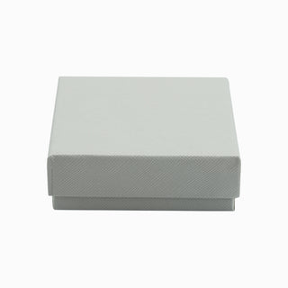 Cutie bijuterii din carton pentru cercei sau pandantiv, 9x9x3.8 cm, grej