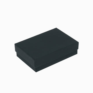 Cardboard jewelry box for jewelry set or bow tie, 8.5x12.5x3.5 cm, black, burgundy interior